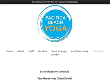 Tablet Screenshot of pacificabeachyoga.com